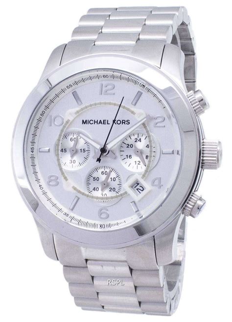 michael kors silver mens watch mk-7004 blue center|mk8086.